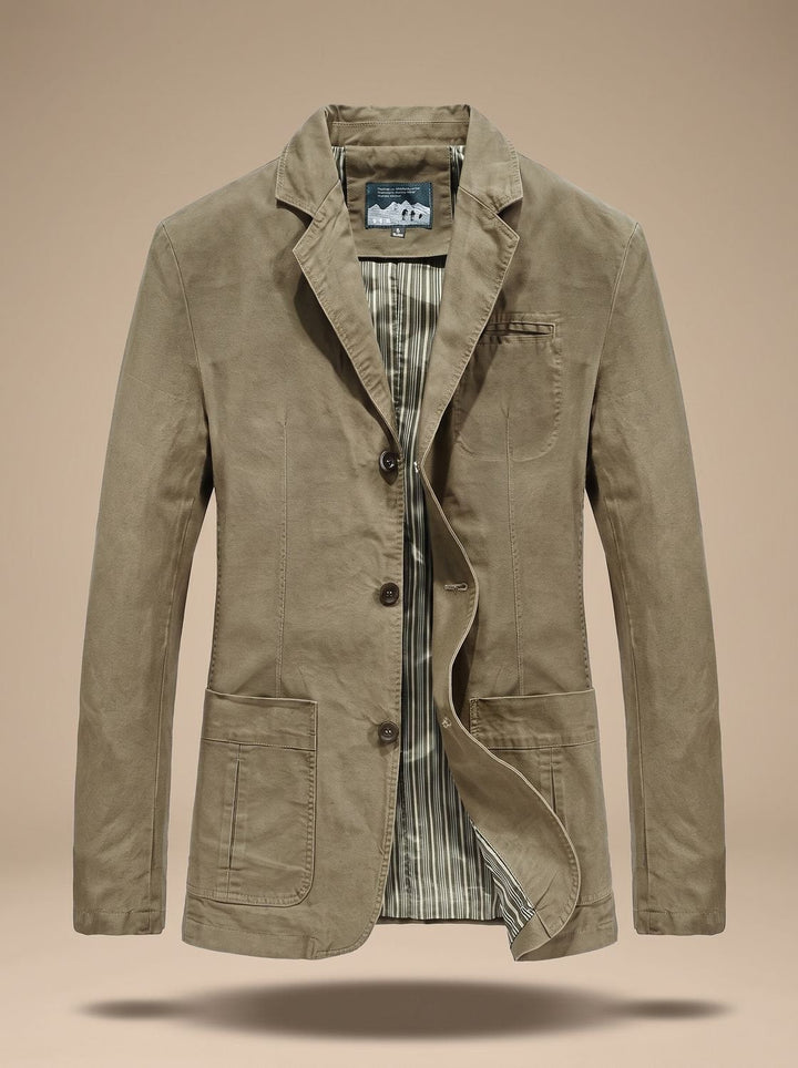 Herren Jacke im Casual Blazer Stil in Khaki
