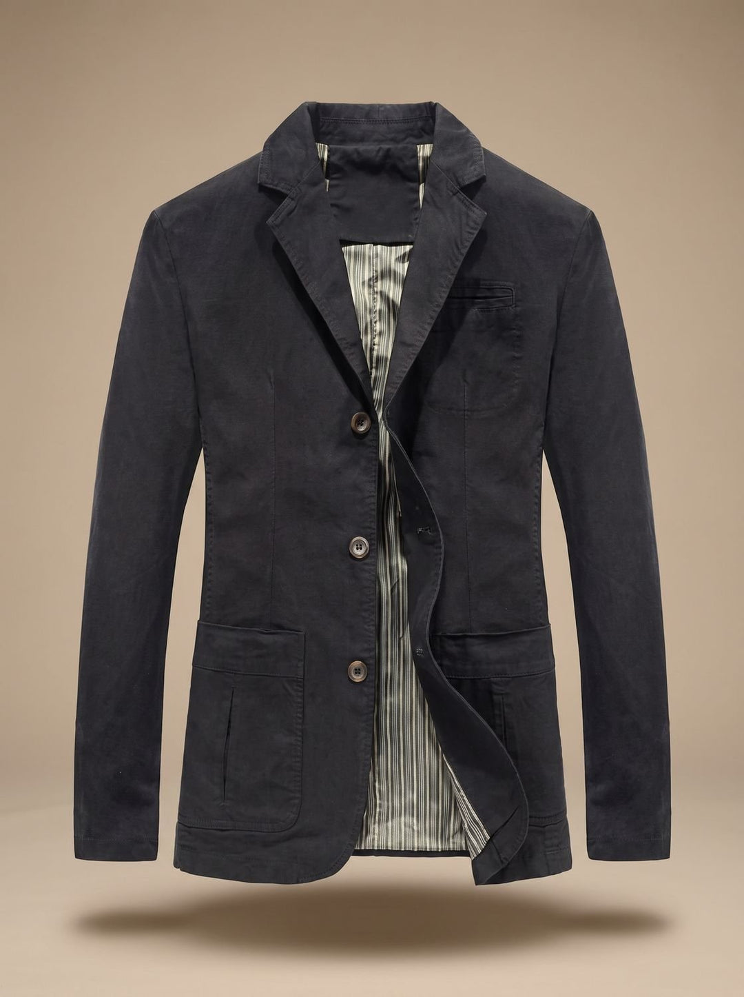 Herren Jacke im Casual Blazer Stil in Schwarz