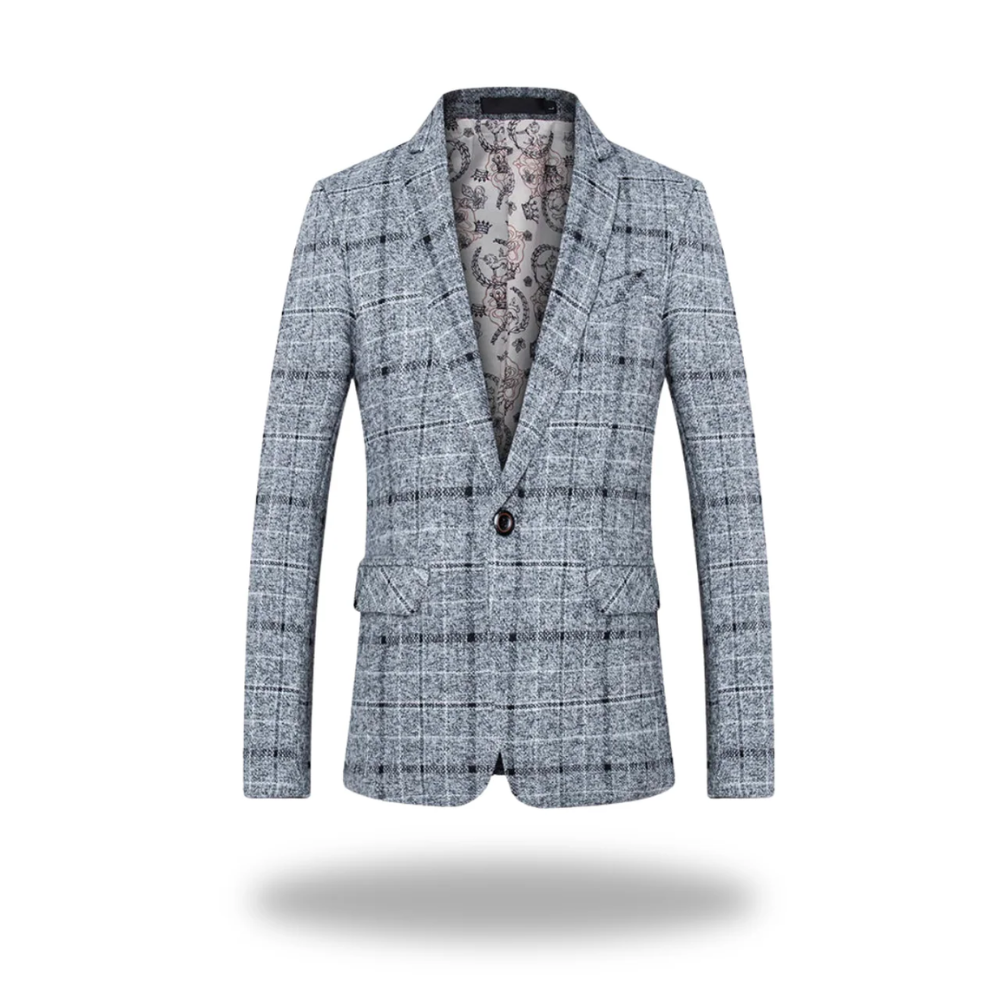 Herren Jacke im klassischen Stil aus Baumwolle in Grau