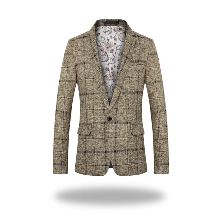 Herren Jacke im klassischen Stil aus Baumwolle in Khaki