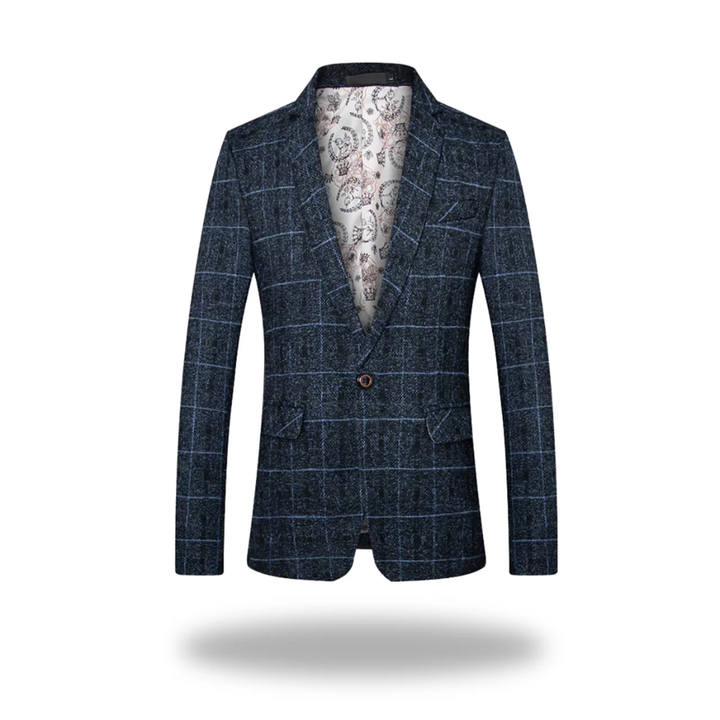 Herren Jacke im klassischen Stil aus Baumwolle in Marineblau