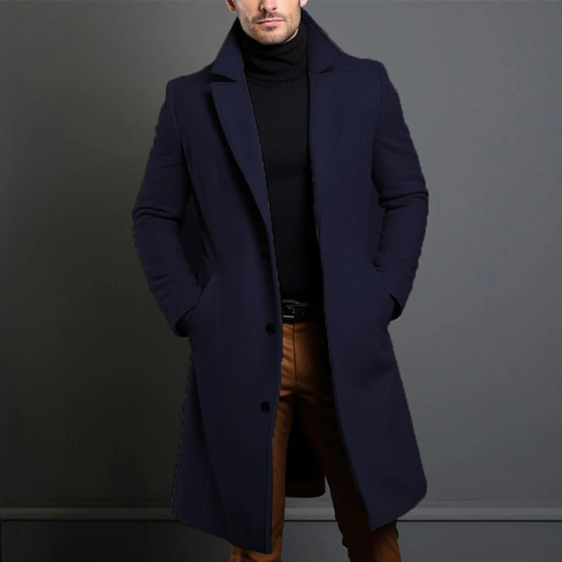 Herren Jacke mit formaler Eleganz für Winter in Blau