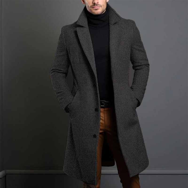 Herren Jacke mit formaler Eleganz für Winter in Grau