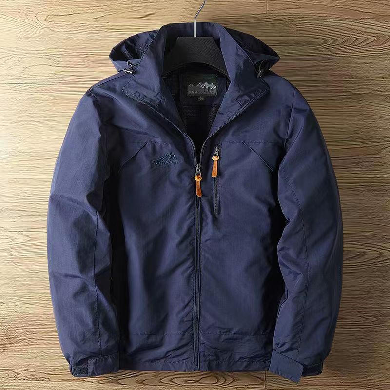 Herren Jacke mit Wetterschutz für den Herbst in Blau