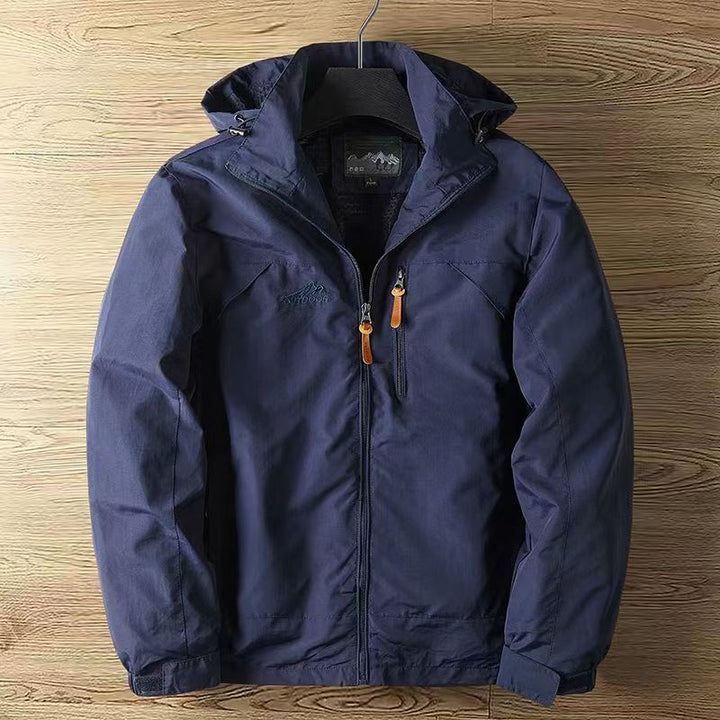 Herren Jacke mit Wetterschutz für den Herbst in Blau