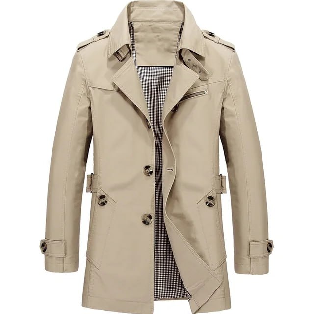 Herren Jacke Winddicht im Vintage-Stil in Beige