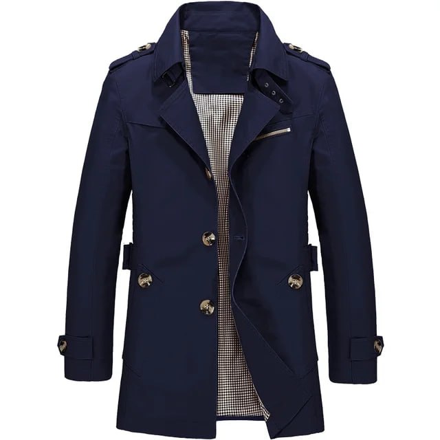 Herren Jacke Winddicht im Vintage-Stil in Dunkelblau