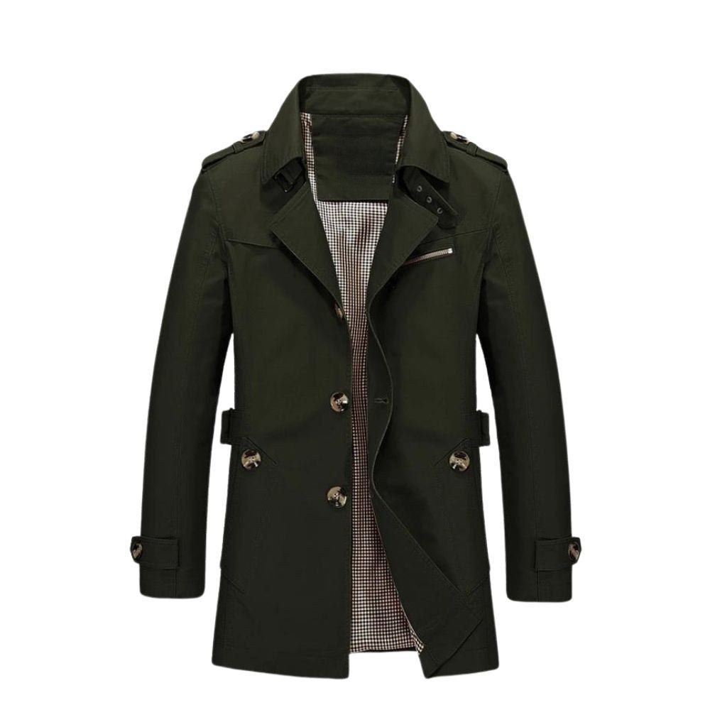 Herren Jacke Winddicht im Vintage-Stil in Grün
