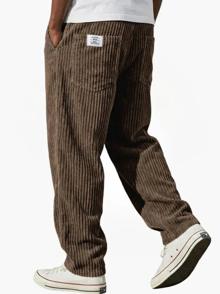 Herren Jogginghose im Casual-Stil mit Taschen in Braun