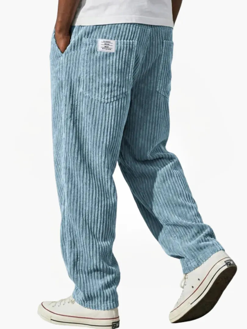 Herren Jogginghose im Casual-Stil mit Taschen in Hellblau