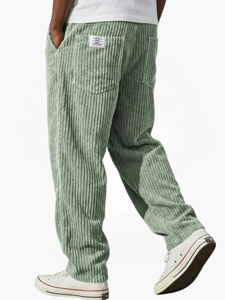 Herren Jogginghose im Casual-Stil mit Taschen in Hellgrün