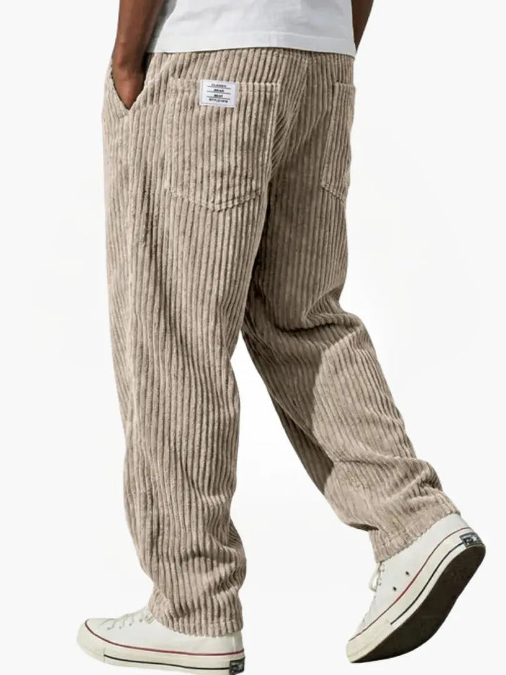 Herren Jogginghose im Casual-Stil mit Taschen in Khaki