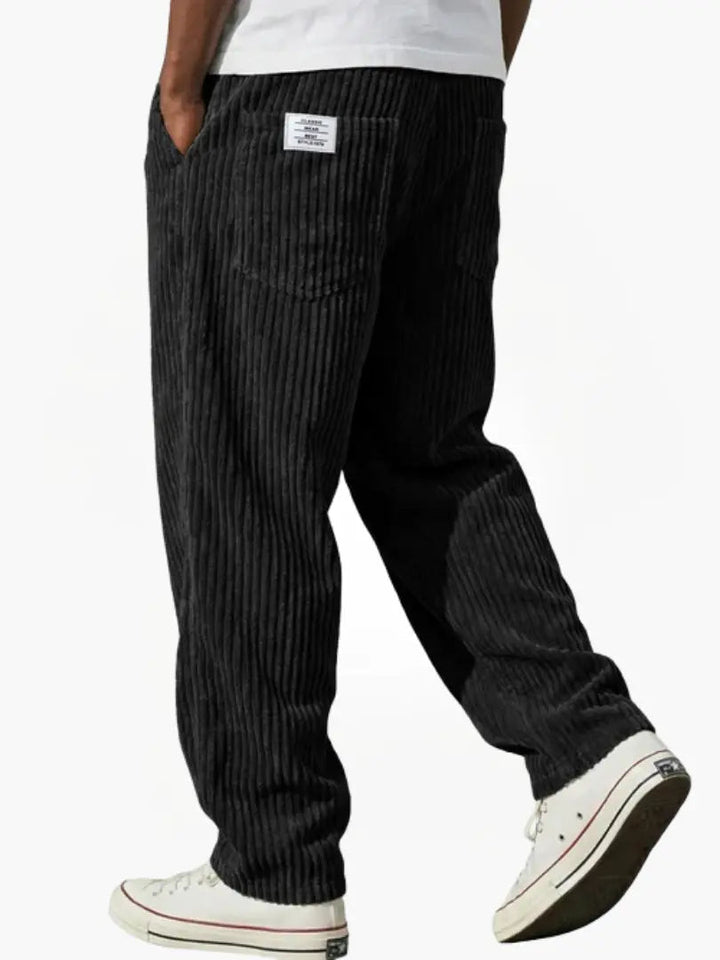Herren Jogginghose im Casual-Stil mit Taschen in Schwarz
