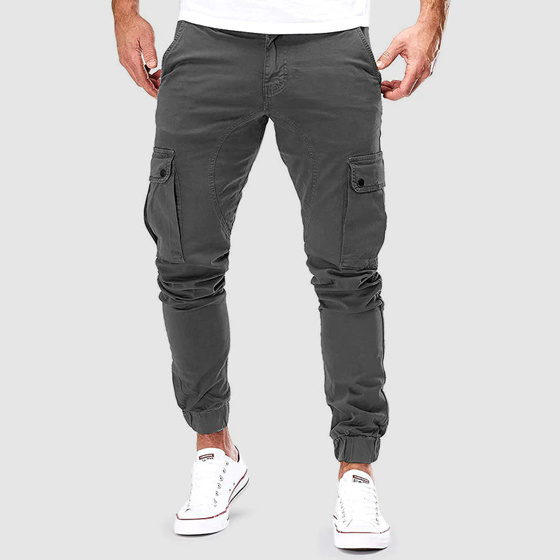 Herren Jogginghose mit praktischen Cargo-Taschen in Grau