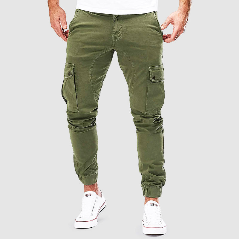 Herren Jogginghose mit praktischen Cargo-Taschen in Grün