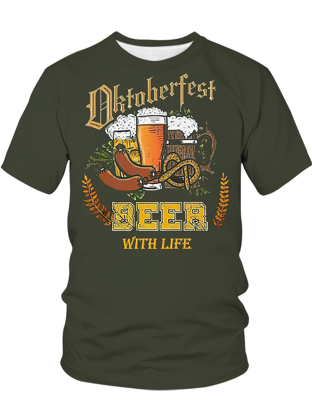Herren Kurzarm Oktoberfest T-Shirt mit Druck (3)