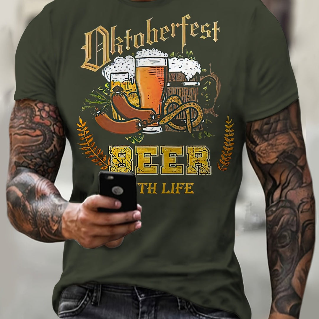 Herren Kurzarm Oktoberfest T-Shirt mit Druck (6)