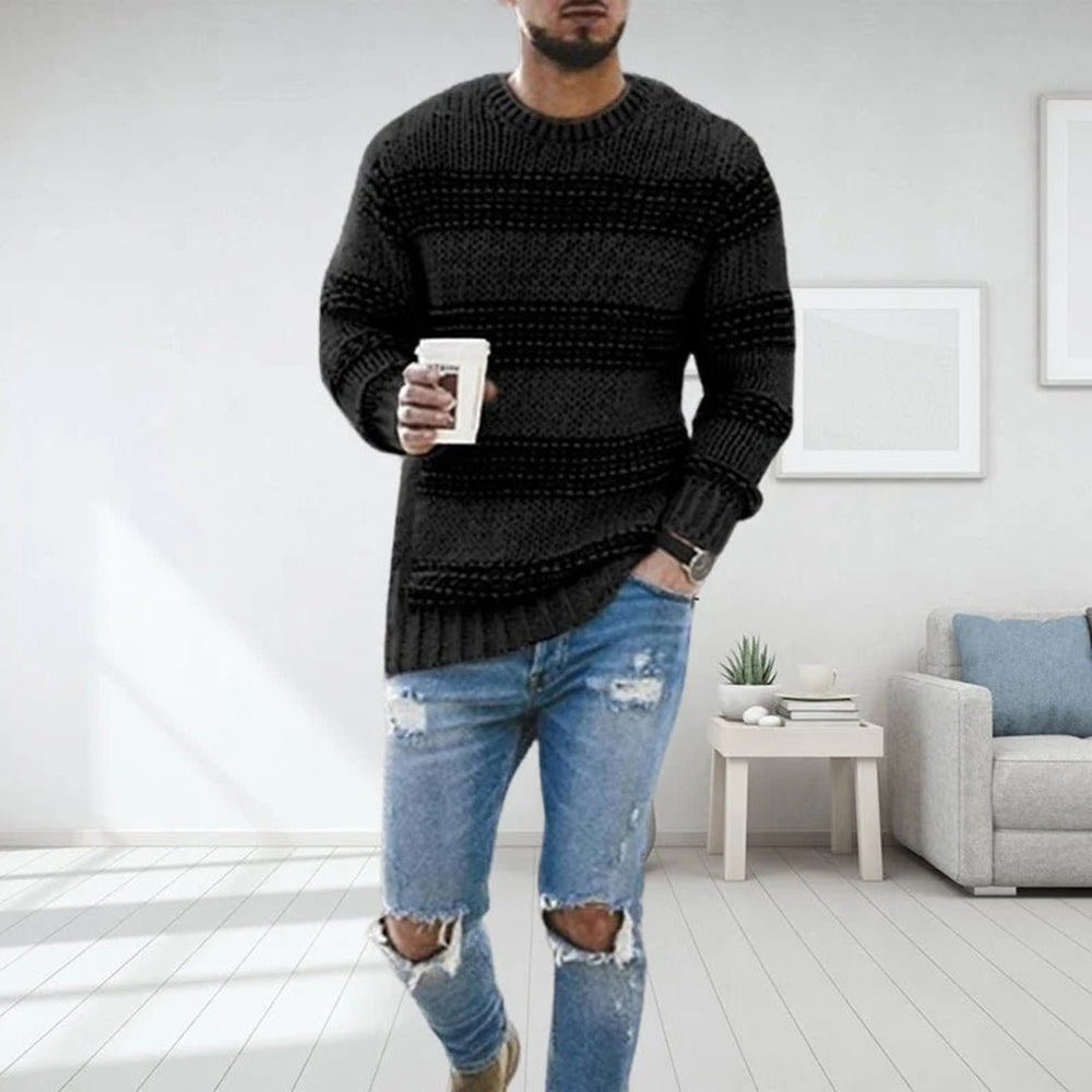 Herren Pullover elegant zeitlos und komfortabel in Schwarz