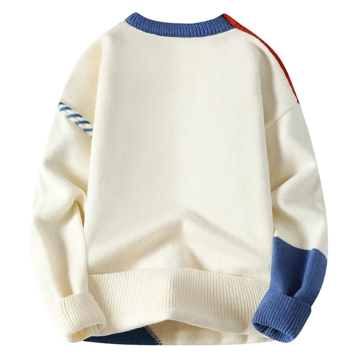 Herren Pullover mit Patchwork für den Herbst (2)