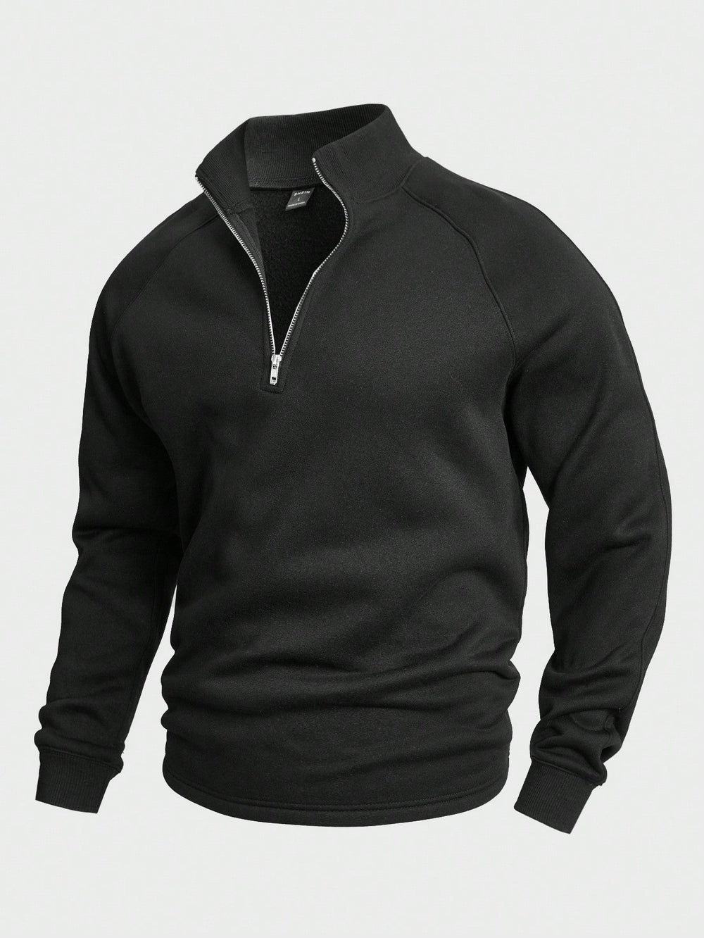 Herren Pullover mit Stehkragen für den Herbst in Schwarz