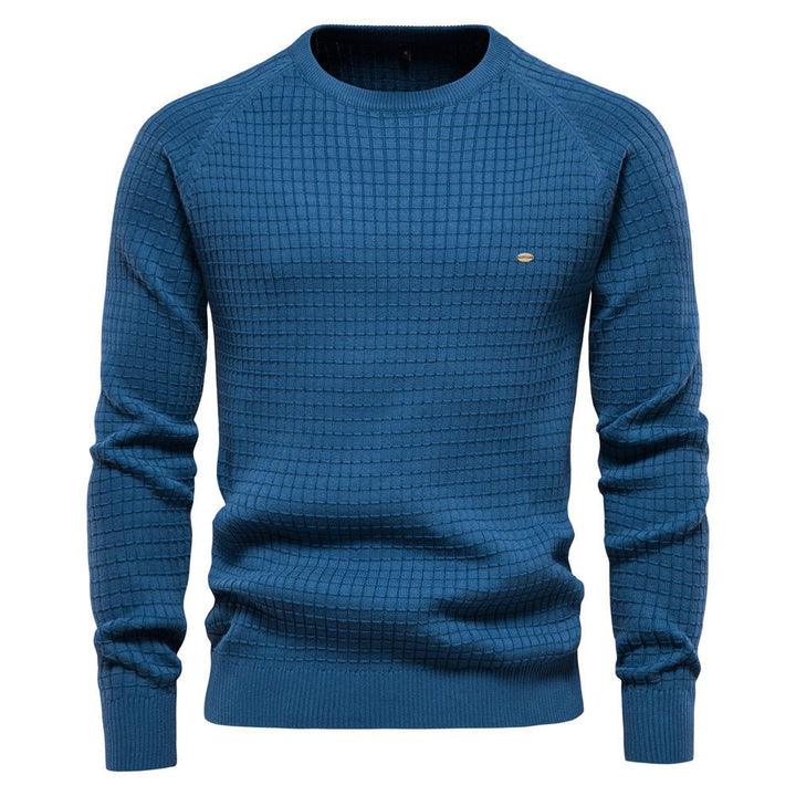 Herren Pullover strukturiert für den Herbst in Blau