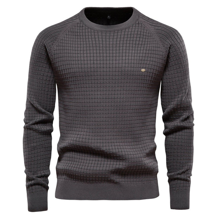 Herren Pullover strukturiert für den Herbst in Dunkelgrau