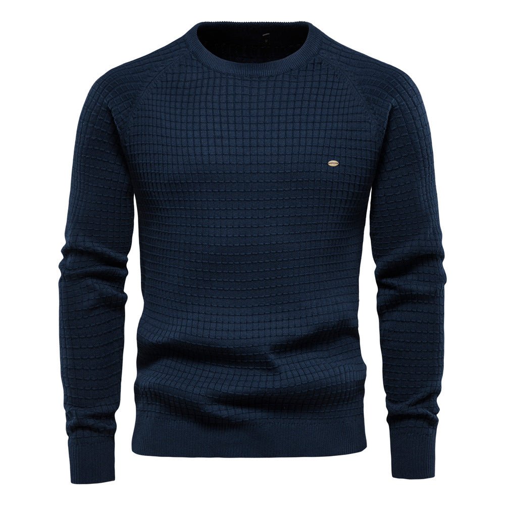 Herren Pullover strukturiert für den Herbst in Marineblau
