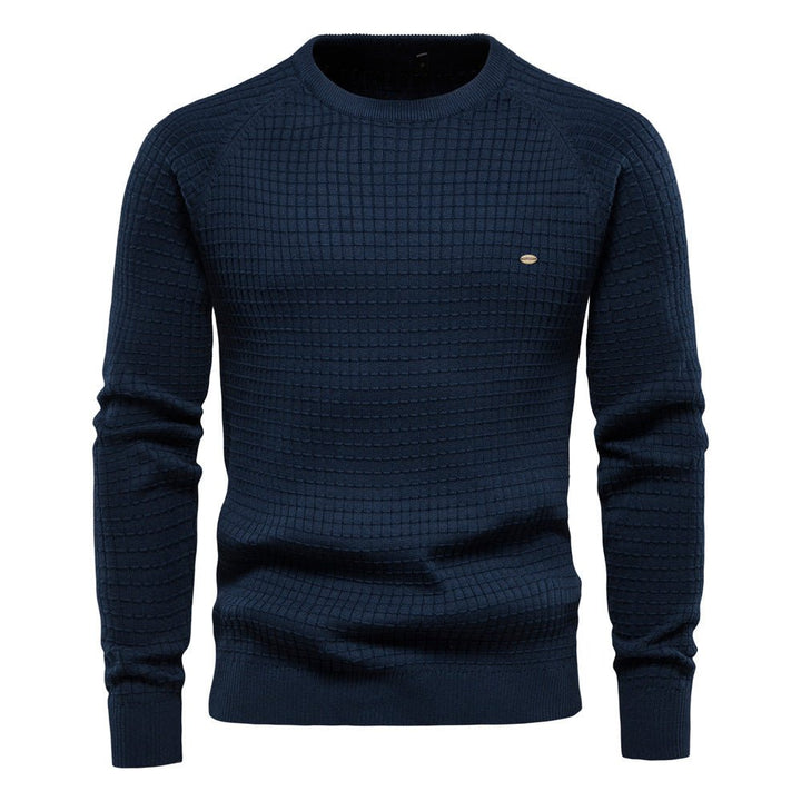 Herren Pullover strukturiert für den Herbst in Marineblau