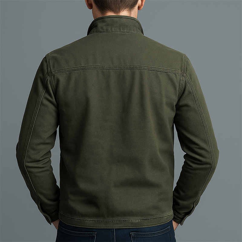 Herren Übergangsjacke aus Baumwolle mit Stehkragen (3)
