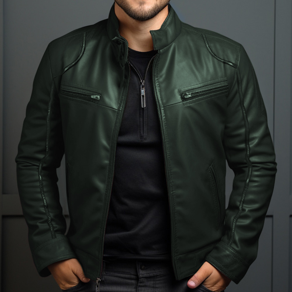 Herren Ultraleichte Regenjacke für Herbst in Grün