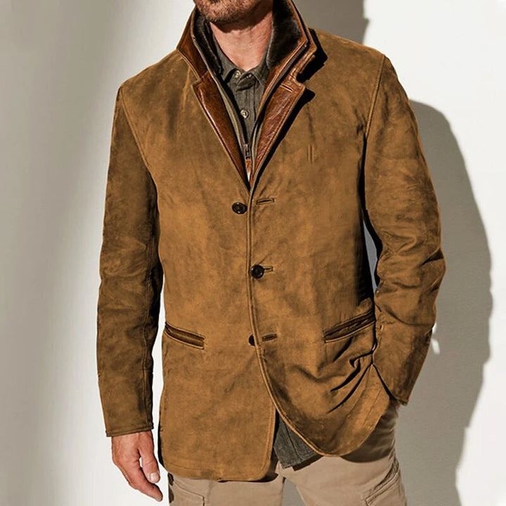 Herren Vintage-Jacke für zeitlosen Herbst-Stil in Braun