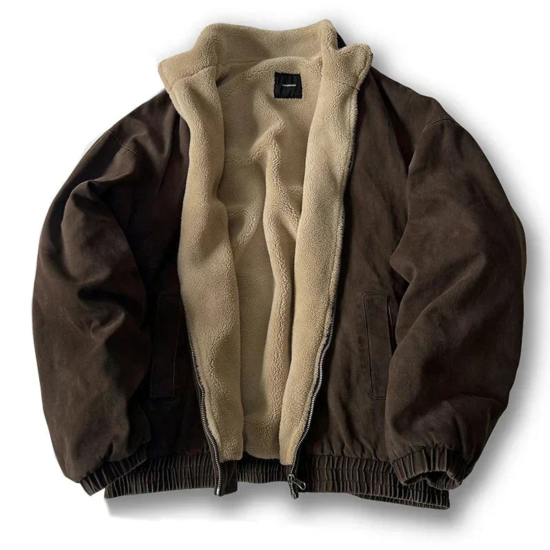 Herren Winterjacke Casual für Alltag in Braun
