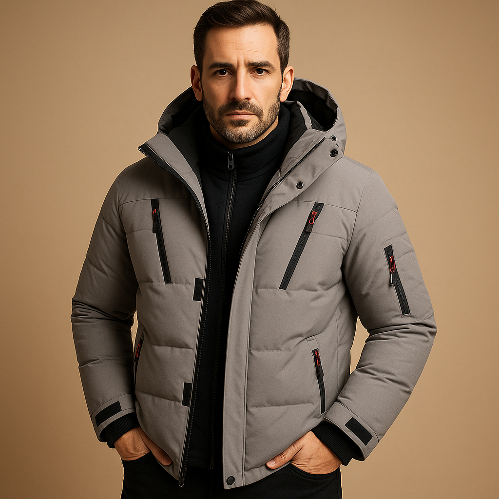 Herren Winterjacke für Alltag und Freizeit in Grau