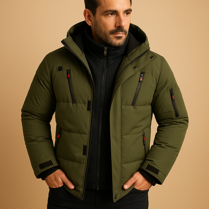 Herren Winterjacke für Alltag und Freizeit in Grün