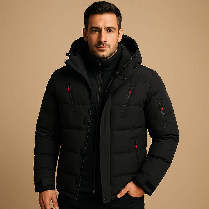 Herren Winterjacke für Alltag und Freizeit in Schwarz