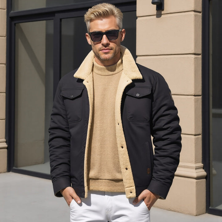 Herren Winterjacke mit Sherpa-Futter (6)