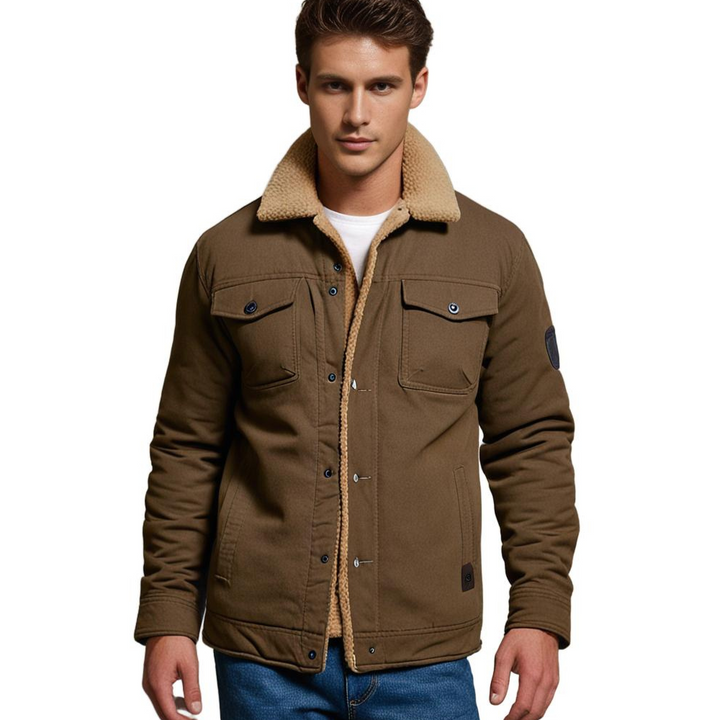 Herren Winterjacke mit Sherpa-Futter (9)