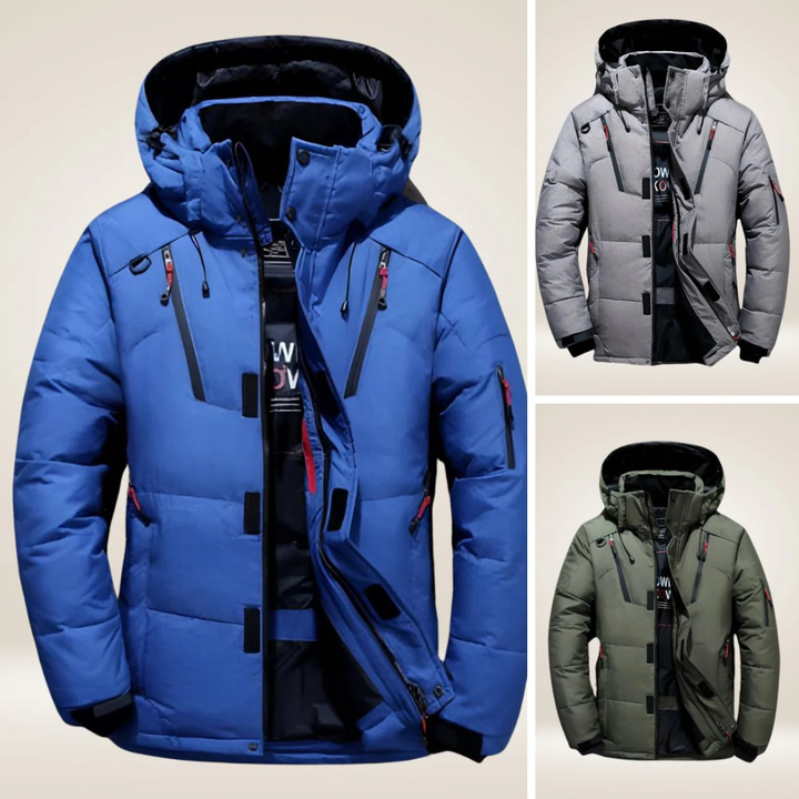 Herren Winterjacke Schwarz mit praktischen Taschen (13)