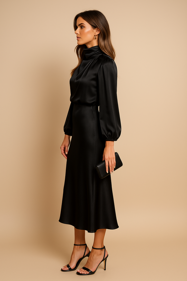 High Waist Midi Dress weddingguest (22)