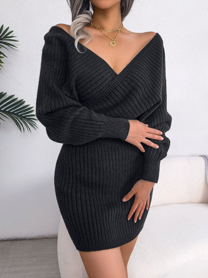 I Langer Pullover für Frauen Fall en Negro