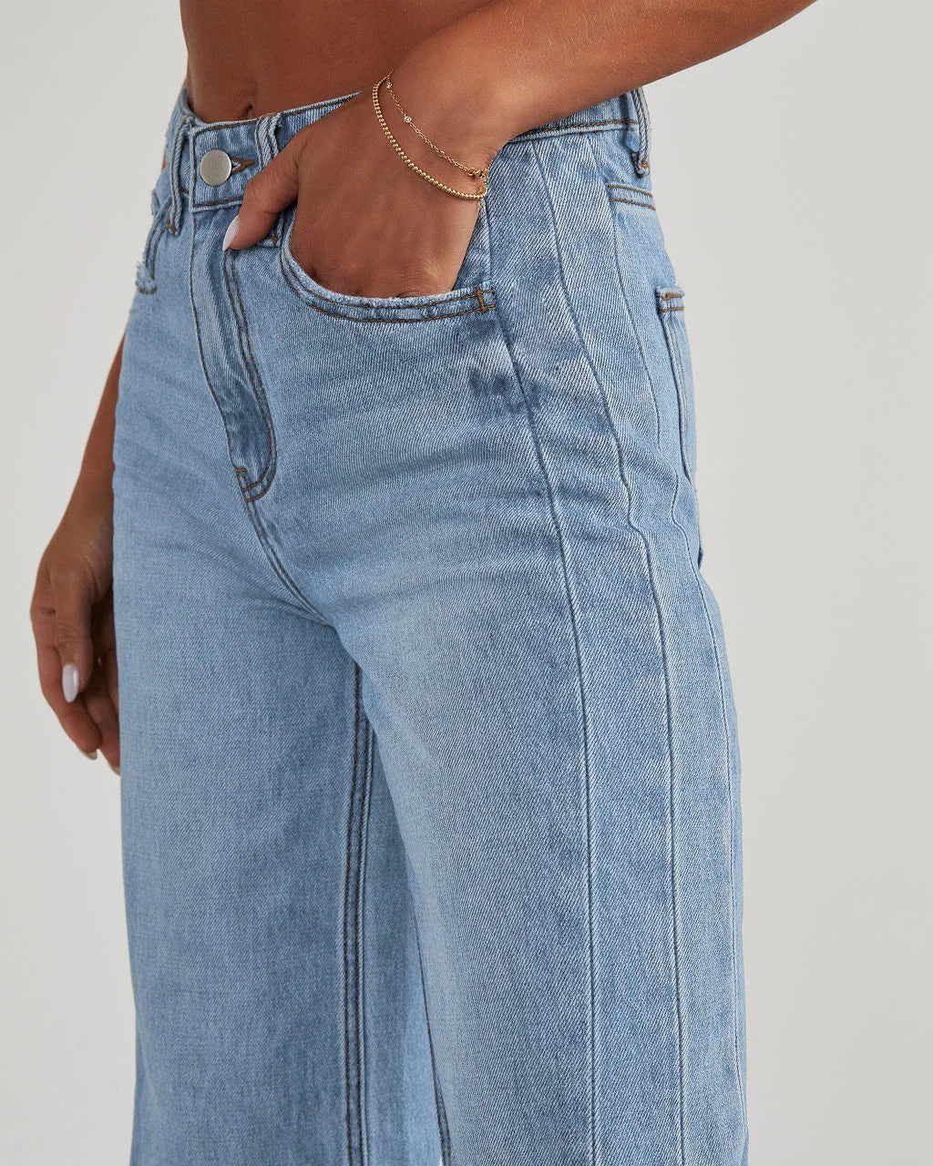 Jeans Anchos de Talle Alto para Mujer (13)