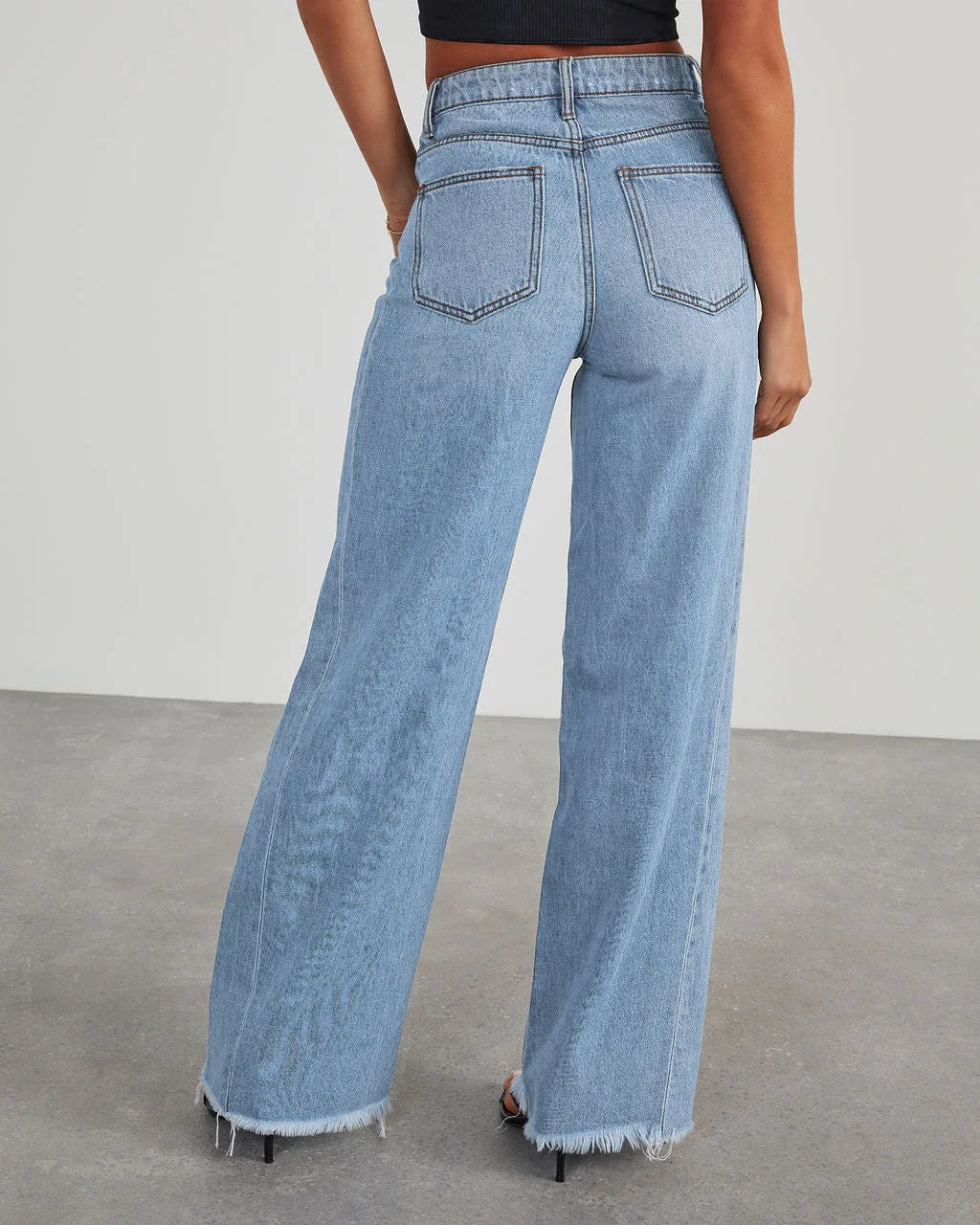 Jeans Anchos de Talle Alto para Mujer (14)
