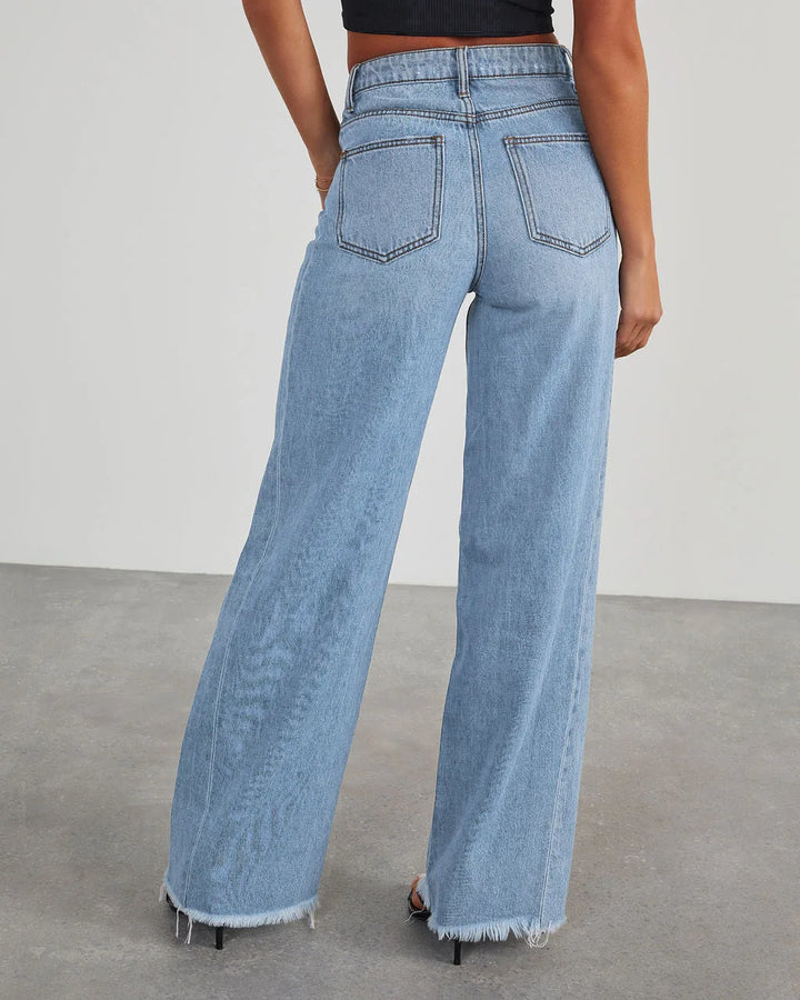 Jeans Anchos de Talle Alto para Mujer (14)