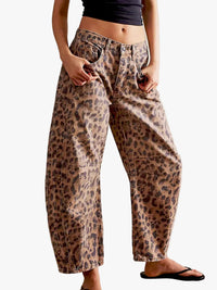 Ana | Weite Jeans für Frauen mit Tiermuster