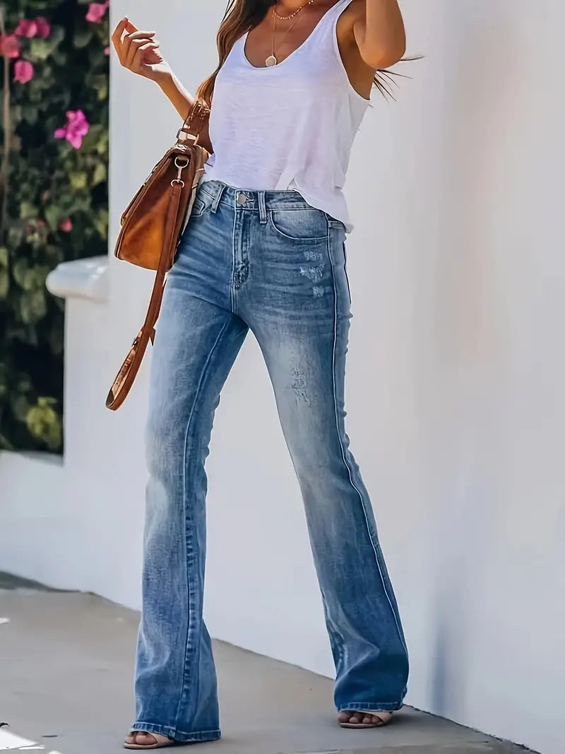 Jeans Bootcut Elásticos para Mujer (2)