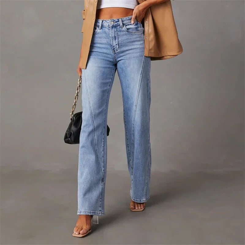 Jeans Bootcut Mujer Azul Moderno en Azul
