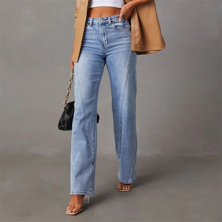 Jeans Bootcut Mujer Azul Moderno en Azul
