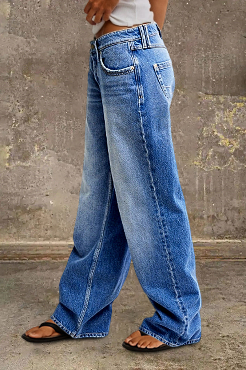 Jeans clásicos rectos mujer cintura media (2)