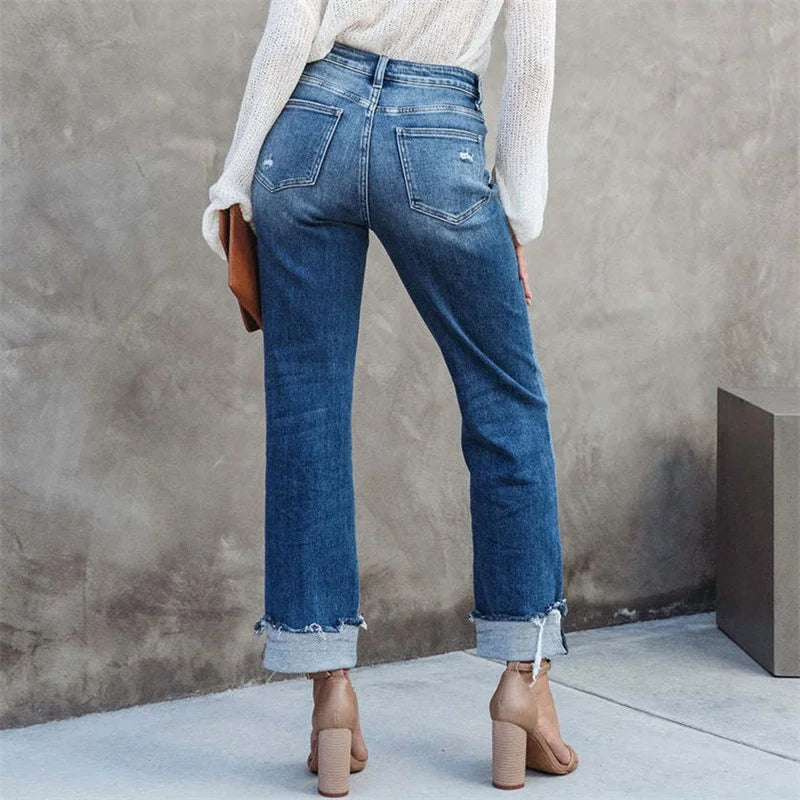 Jeans de Talle Alto Corte Recto (2)