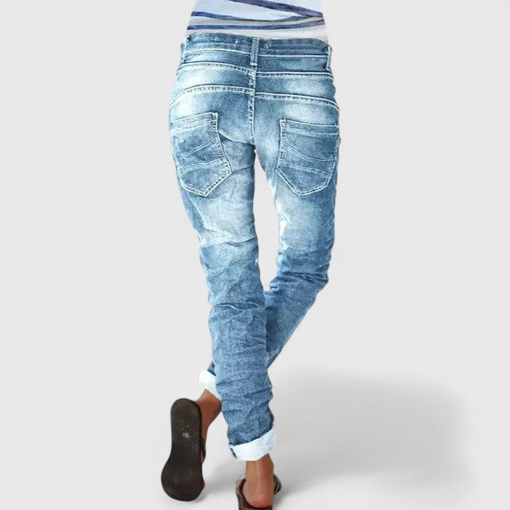 Jeans Mujer Ajustados Desgastados Elásticos (2)